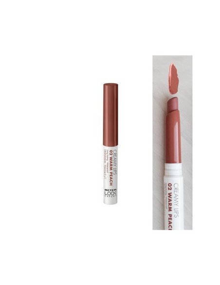 LIPSTICK CREAMY LIPS 02 WARM PEACH BETER