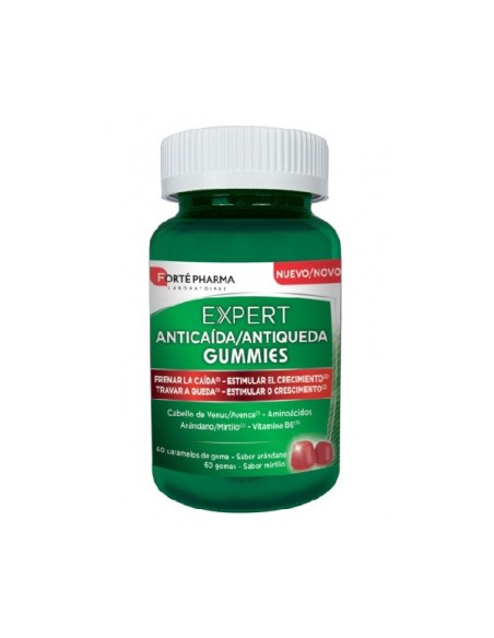 FORTE EXPERT ANTICAIDA GUMMIES 60 CARAMELOS DE GOMA SABOR ARANDANO