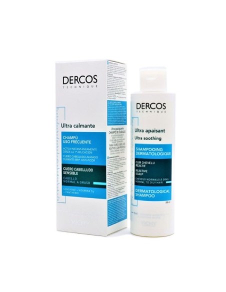 DERCOS TECHNIQUE CHAMPU ULTRA CALMANTE CABELLO NORMAL A GRASO 200ML