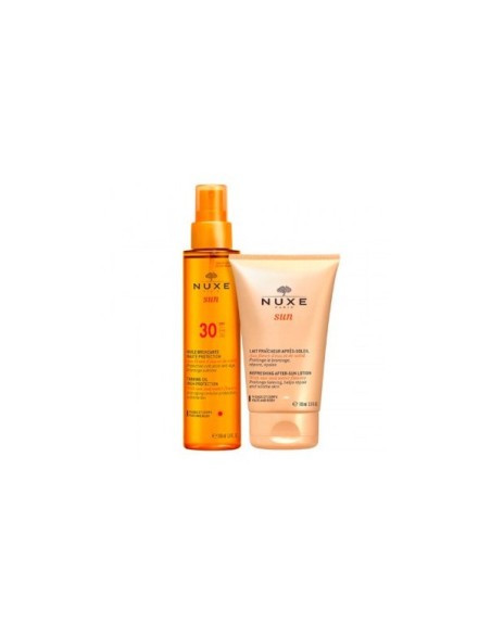 NUXE SUN HUILE BRONZANTE SPF30 150ML +GIFT LAIT APRES- SOLEIL