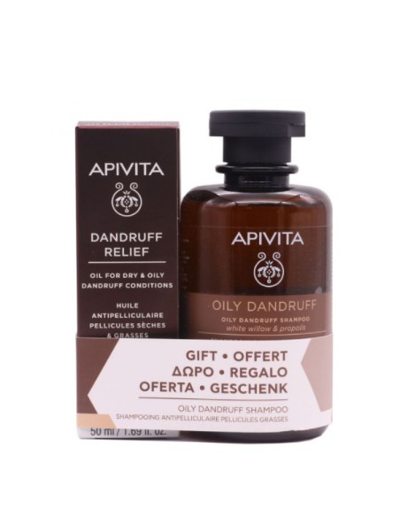 APIVITA ACEITE ANTICASPA CALMANTE + CHAMPU ANTICASPA GRASA DE REGALO