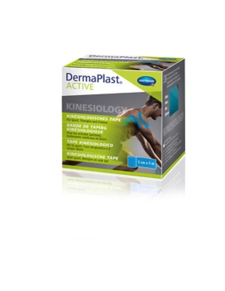 CINTA KINESIOLOGICA DERMAPLAST ACTIVE COLOR AZUL 5 CM X 5 M 1 U