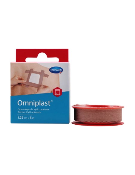ESPARADRAPO HIPOALERGICO OMNIPLAST TEJIDO RESISTENTE 5M X 1.25CM