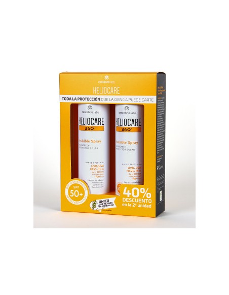 PACK DUPLO HELIOCARE 360 SPRAY INVISIBLE SPF50 200ML