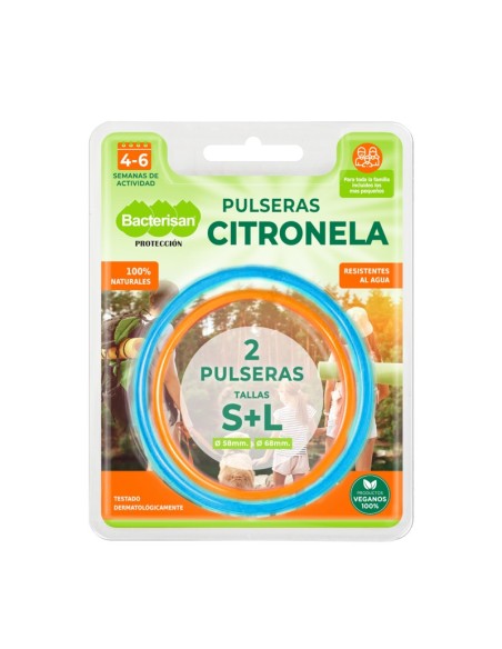 BACTERISAN PULSERAS CINTRONELA 2 TALLAS