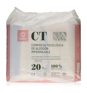 COMPRESAS TOCOLOGICAS MATERNITY ALGODON 20...