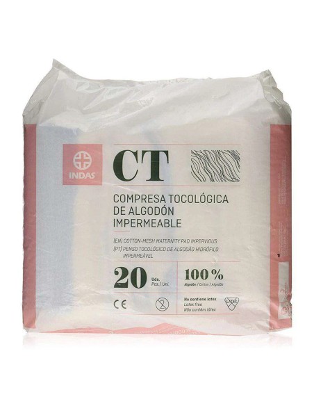 COMPRESAS TOCOLOGICAS MATERNITY ALGODON 20 UNIDADES