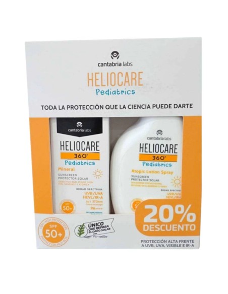 PACK HELIOCARE PEDIATRICO MINERAL 50ML + ATOPIC LOTION SPRAY 200ML