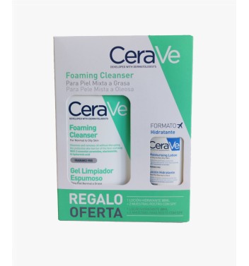CERAVE ESTUCHE GEL LIMPIADOR ESPUMOSO 473ML...