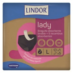 LINDOR LADY BRAGUITA LAVABLE MÁS 5 RECAMBIOS TALLA L