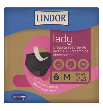BRAGA INCONTINENCIA LAVABLE LADY LINDOR 1...