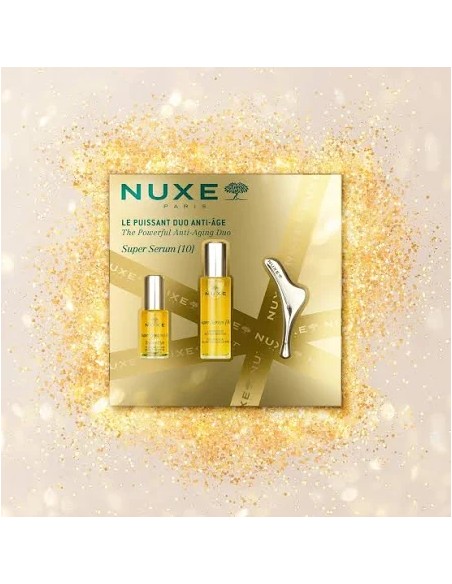 NUXE  COFRE SUPER SERUM 30ML+ SUPER SERUM CONTORNO DE O JOS 15ML + REGALO ACCESORIO DE MASAJE