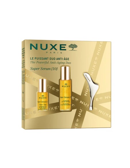 NUXE  COFRE SUPER SERUM 30ML+ SUPER SERUM CONTORNO DE O JOS 15ML + REGALO ACCESORIO DE MASAJE