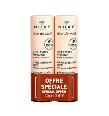 NUXE REVE DE MIEL DUPLO STICK LABIOS