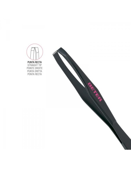 BETER PINZAS DEPILAR PUNTA RECTA PAVONADA 7,5 CM