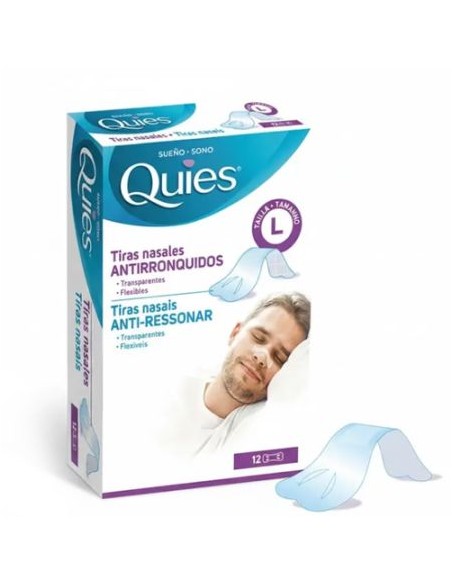 QUIES TIRAS NASALES ANTIRONQUIDOS 12 UNIDADES